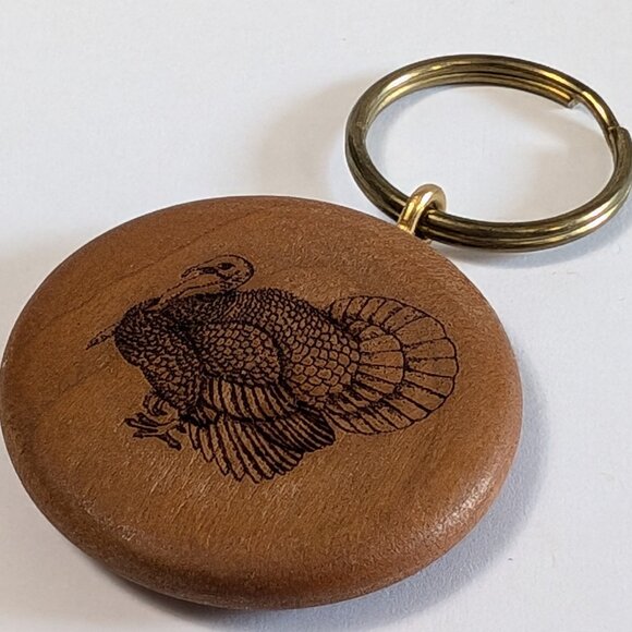 HURON PERTH ONTARIO CANADA TURKEY ASSOCIATION WOOD KEYCHAIN CANADIAN BIRD HUNTER - Picture 10 of 12